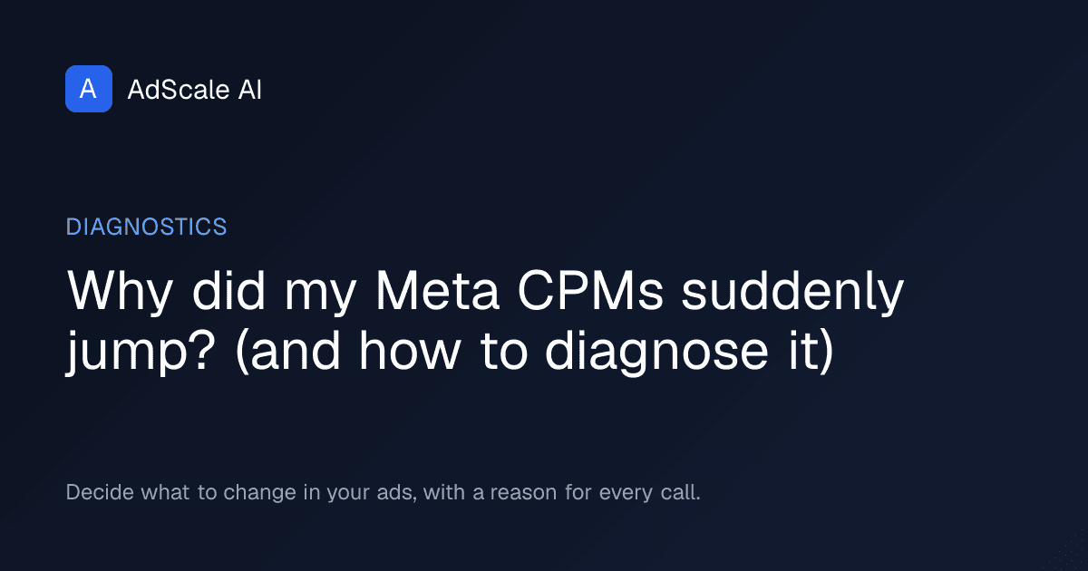 Why did my Meta CPMs suddenly jump? (and how to diagnose it) — AdScale